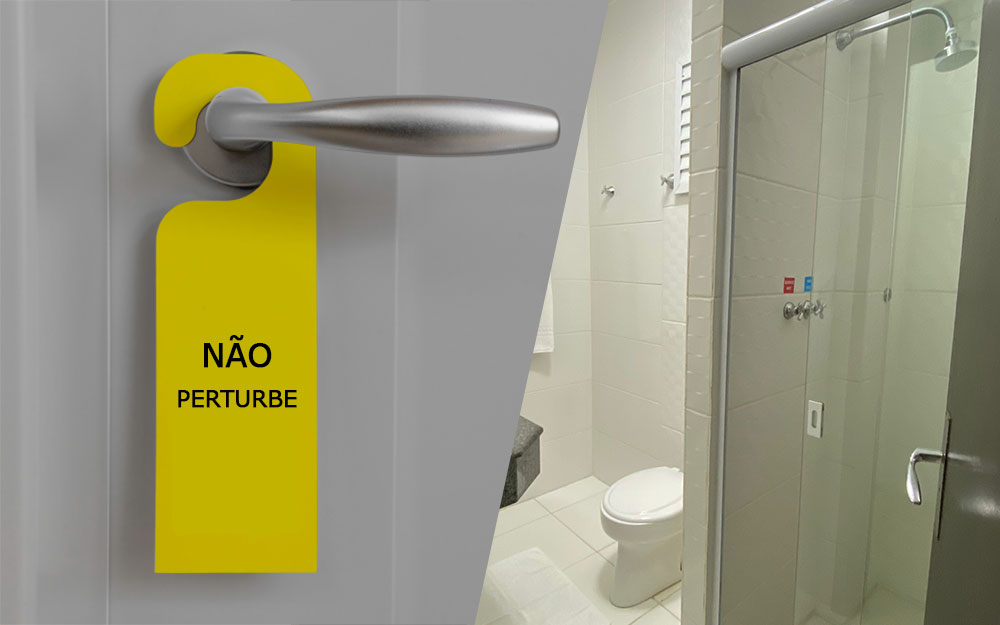 Oferecemos banheiro privativo em todas as acomodações disponíveis no hotel